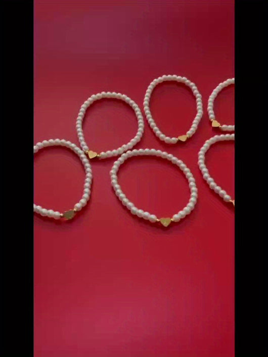 Chic A-Z Initial Bracelet with Heart Charm