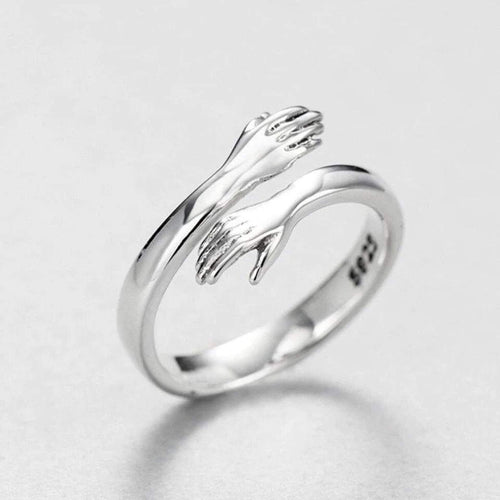 Adjustable 925 Silver Hug Ring