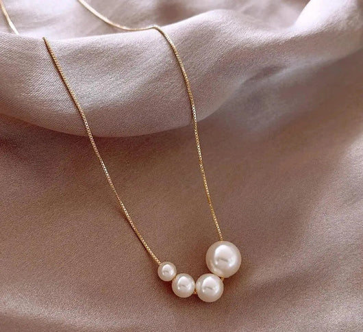 Elegant Gold Freshwater Pearl Necklace