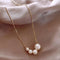 Collier élégant en or avec perles d'eau douce