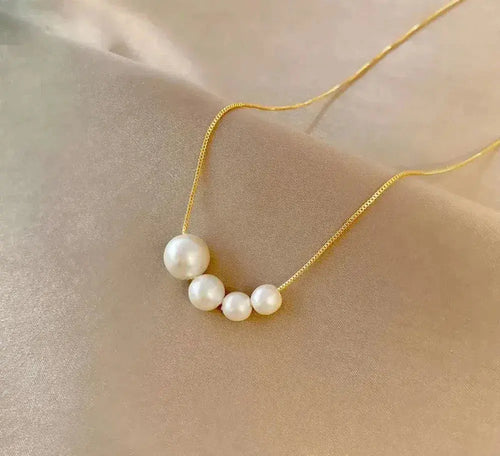 Elegant Gold Freshwater Pearl Necklace