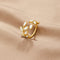 Gold Leaf Motif Ring