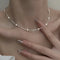 Elegant Sparkling Pearl Necklace