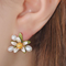 Boucles d'oreilles vintage à perles marguerites