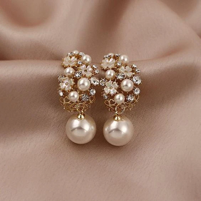 Boucles d'oreilles élégantes Fleur & Perle