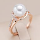 Elegant Bright Pearl Ring