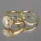 Vintage Gold Ring Set with Zircon