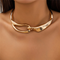 Bold Textured Gold Chain Choker