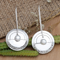 Boucles d'oreilles vintage argentées et perles