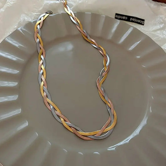 Elegant Gold and Silver Necklace