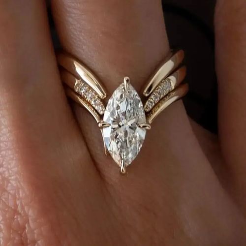Gold Crown Drop Ring