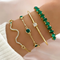 Vintage Green Zircon Bracelet Set