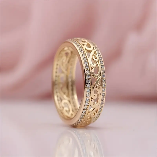 Brilliant Gold Openwork Ring