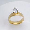 Vintage Pink Glass Gold Ring