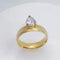 Vintage Pink Glass Gold Ring