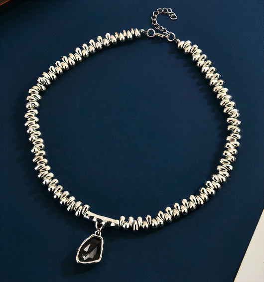 Bracelet en cristal avec perles argentées
