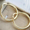 Large hoop earrings in gold