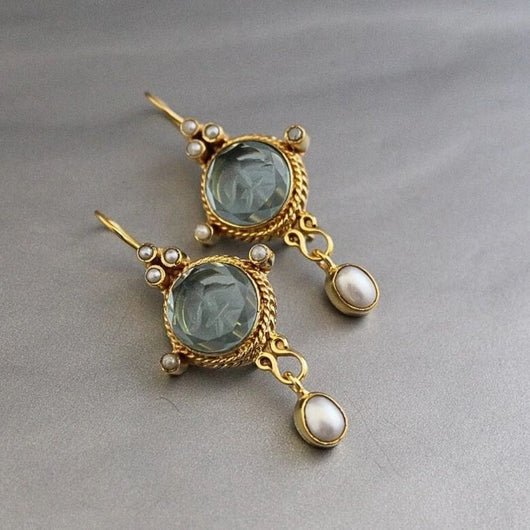 Boucles d'oreilles Merena perles vintage