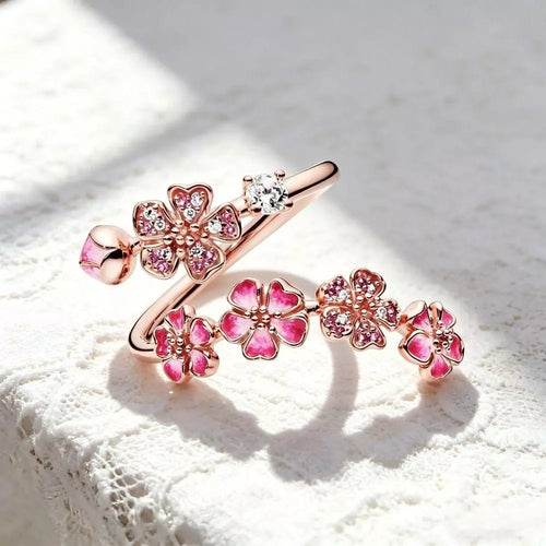 Rose Gold Peach Blossom Ring
