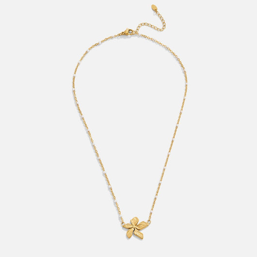 Elegant Necklace with Gold Flower