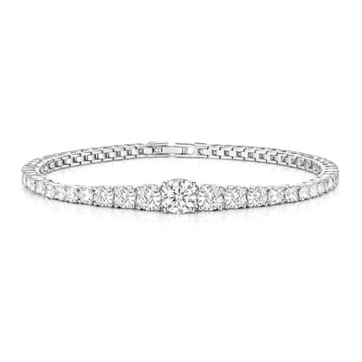 LE BRACELET TENNIS DÉGRESSIF - ARGENT